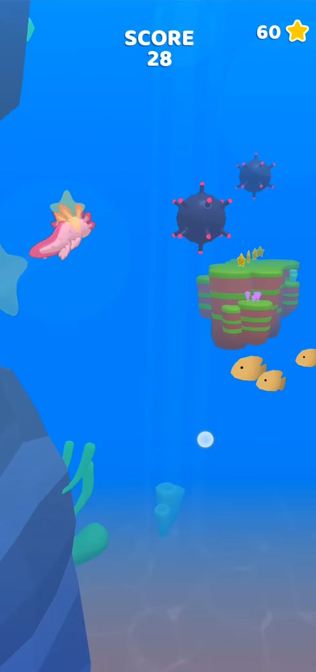 Ladda ner Axolotl Rush: Android Runner spel till mobilen och surfplatta.