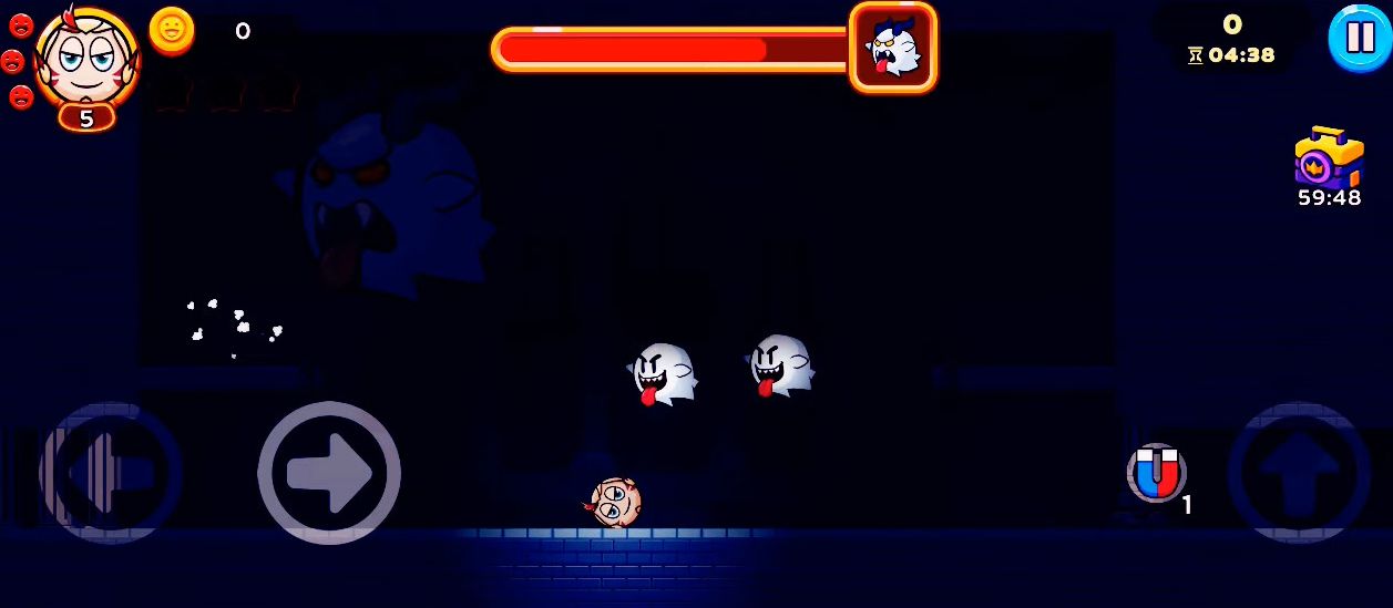 Ladda ner Ball Ghost Red Temple Survivor: Android Platformer spel till mobilen och surfplatta.