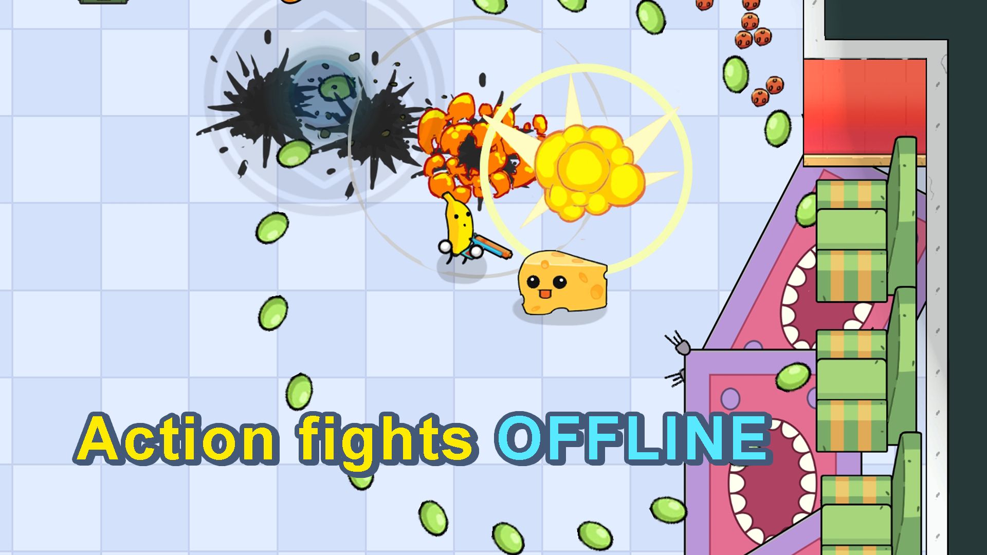 Ladda ner Banana Gun roguelike offline: Android Shooter spel till mobilen och surfplatta.