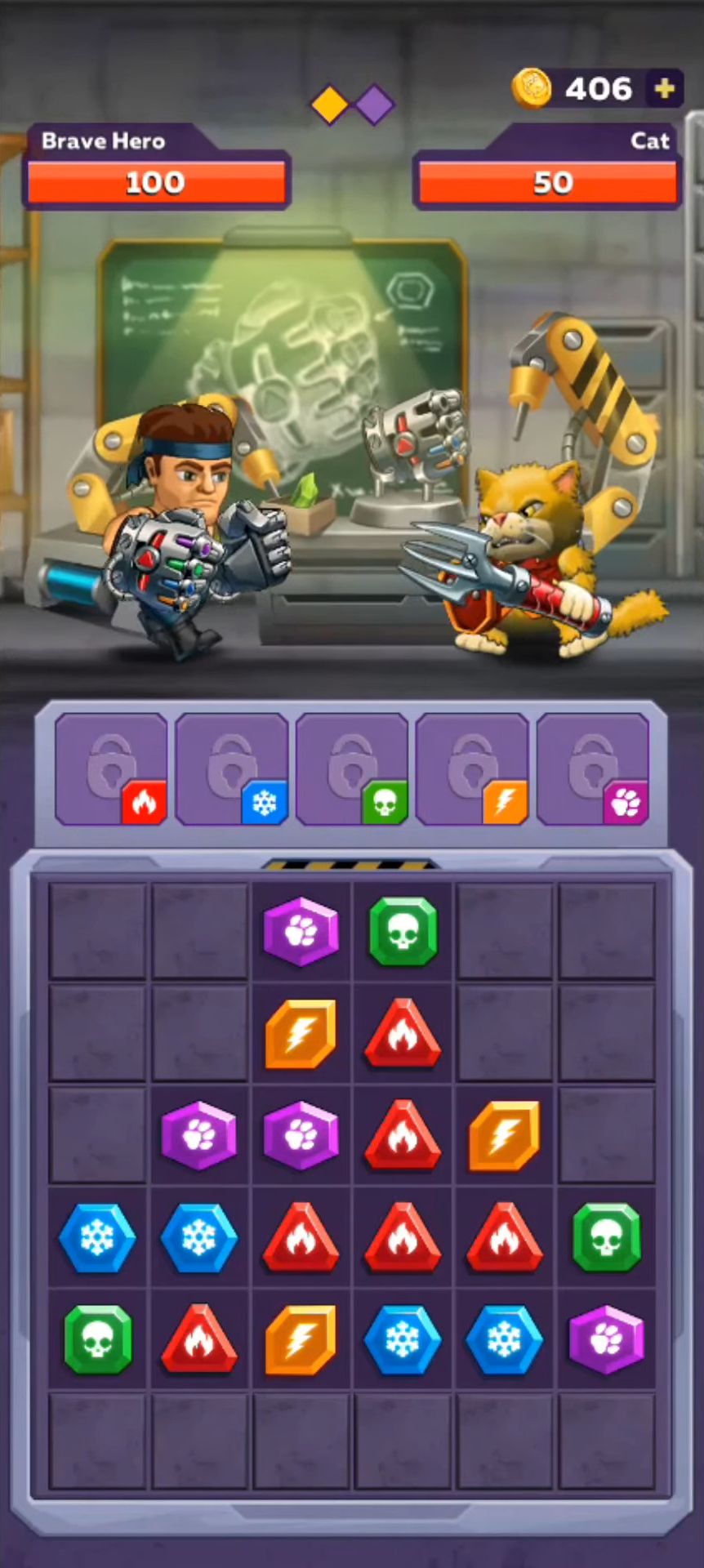 Ladda ner Battle Lines: Puzzle Fighter: Android Match 3 spel till mobilen och surfplatta.
