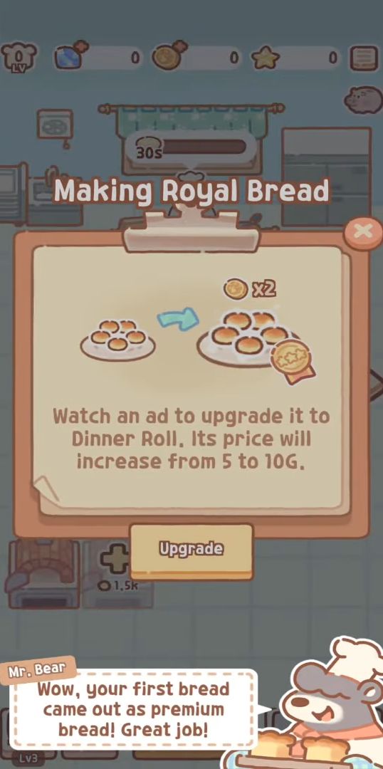 Ladda ner Bear Bakery - Merge Tycoon: Android Cooking spel till mobilen och surfplatta.