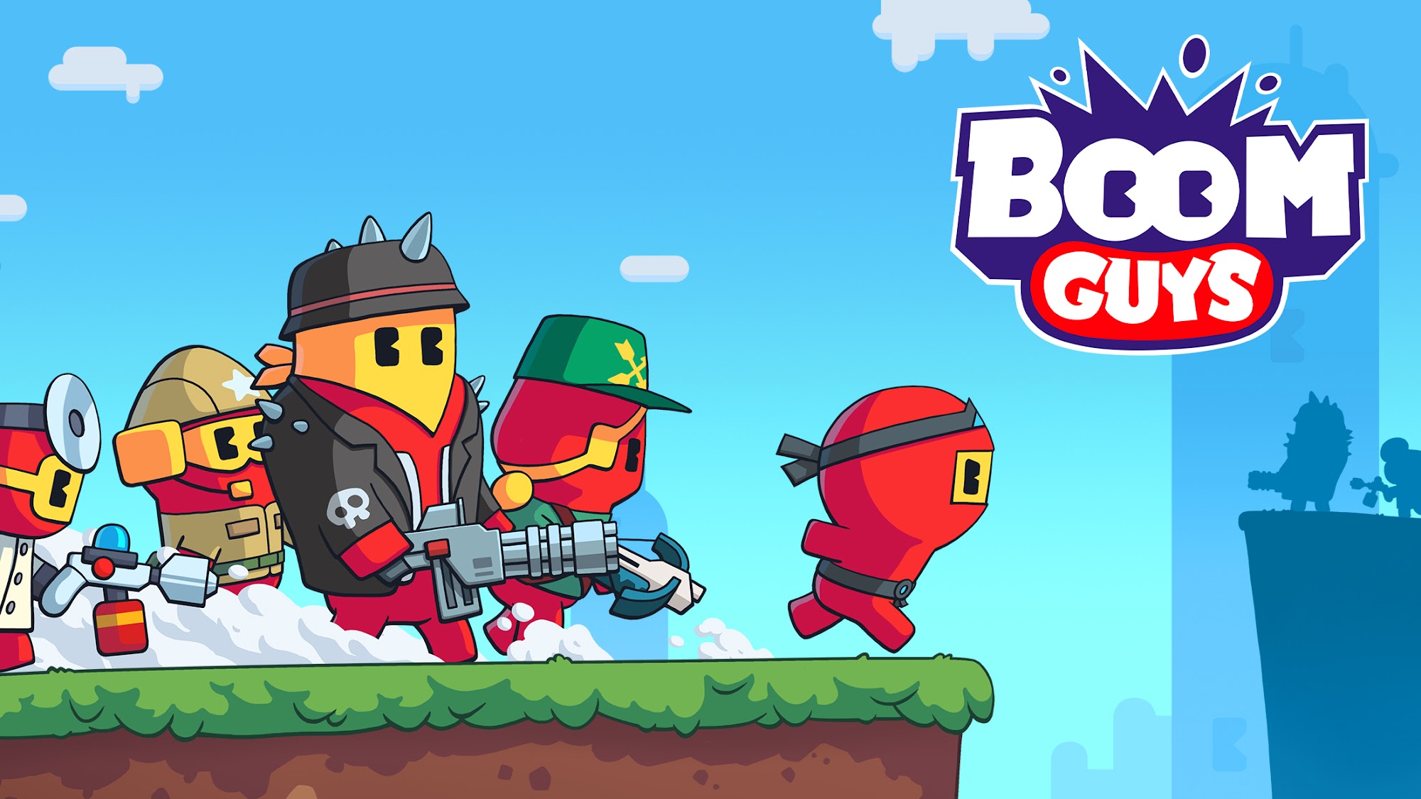 Ladda ner BOOM GUYS Top online PVP brawl: Android Run &#x27;N Gun spel till mobilen och surfplatta.