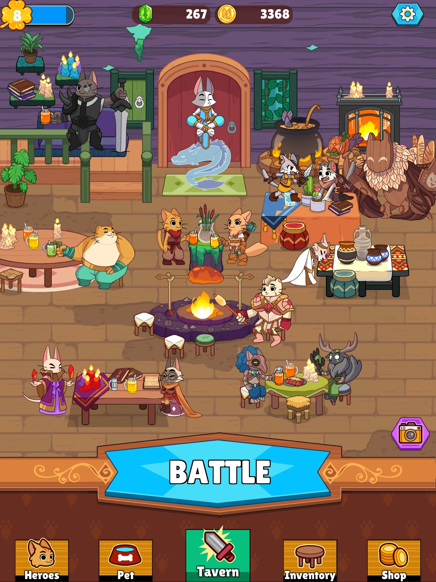 Ladda ner Clicker Cats - RPG Idle Heroes: Android Clicker spel till mobilen och surfplatta.
