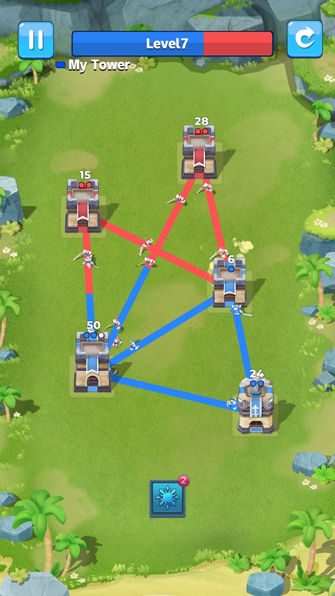 Ladda ner Conquer the Kingdom: Tower War: Android Strategispel spel till mobilen och surfplatta.