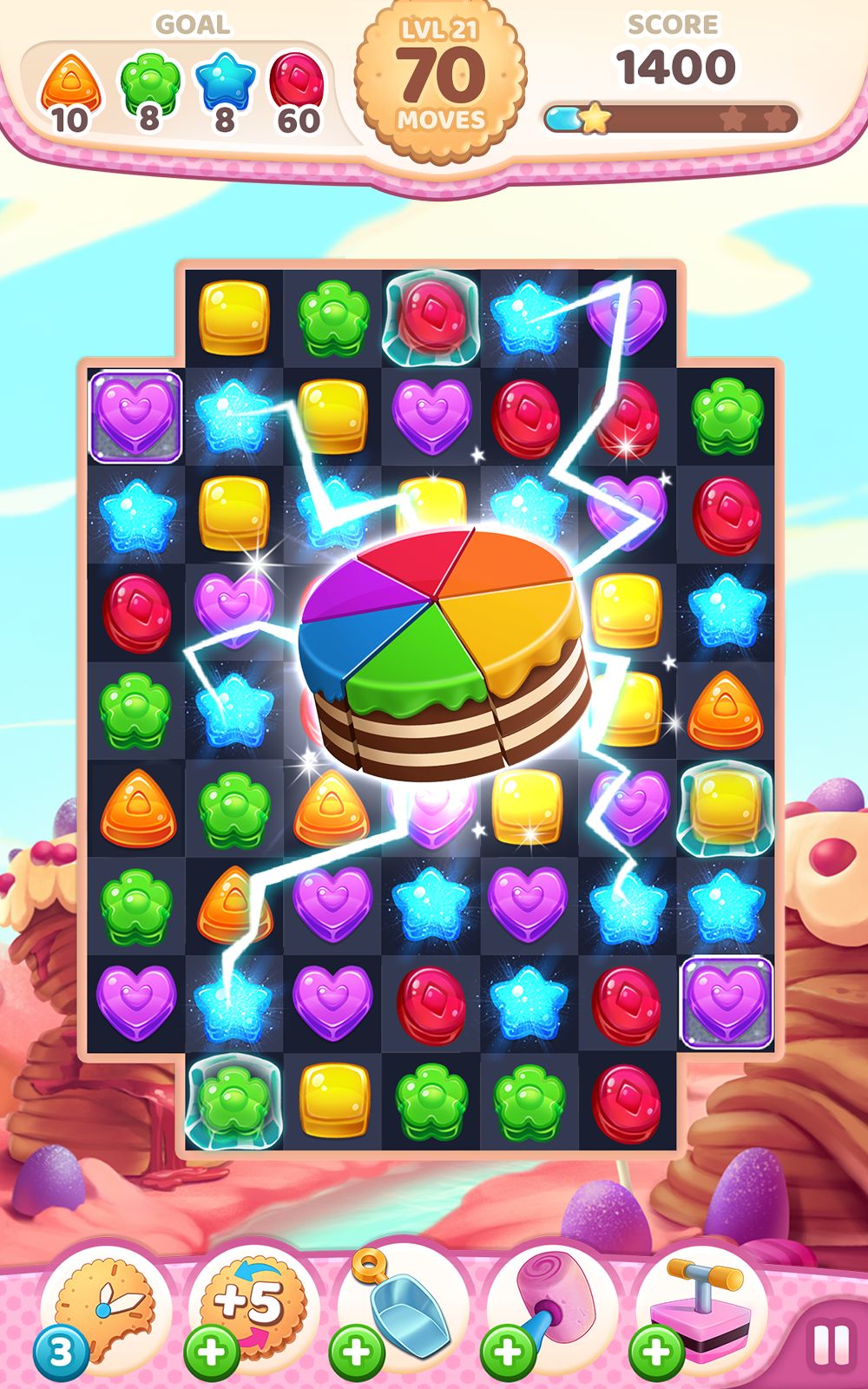 Ladda ner Cookie Rush Match 3: Android Logikspel spel till mobilen och surfplatta.