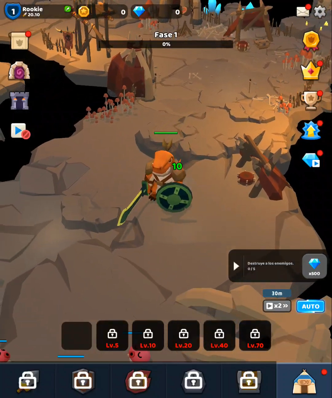 Ladda ner Dino Knight: Android Dinosaurs spel till mobilen och surfplatta.