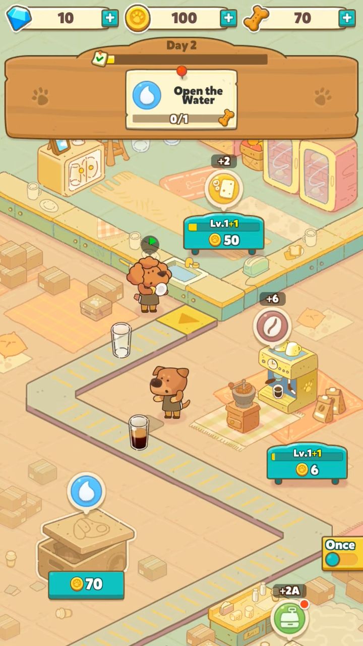 Ladda ner Dog Cafe Tycoon: Android Easy spel till mobilen och surfplatta.