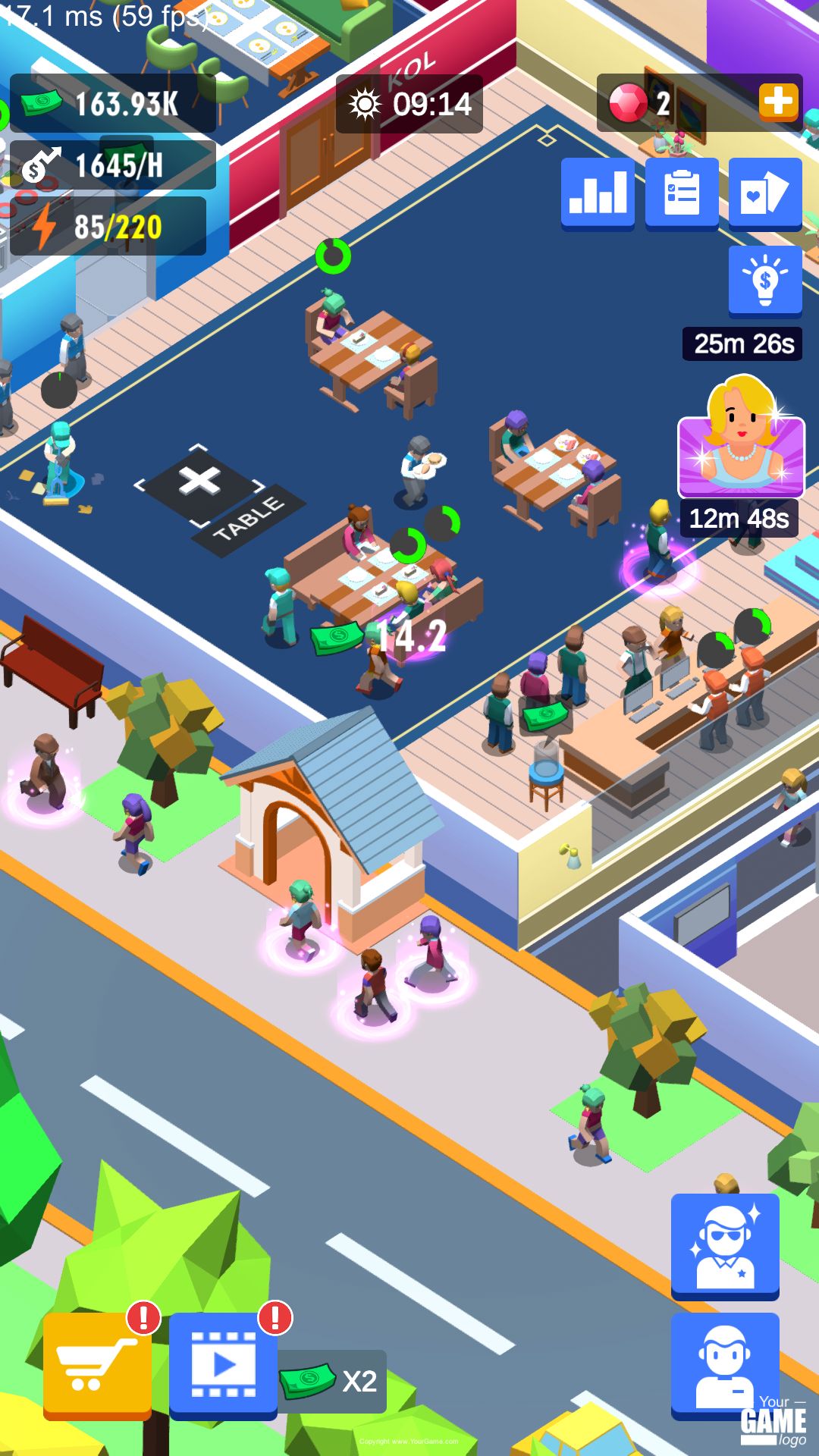 Ladda ner Dream Restaurant - Idle Tycoon: Android Easy spel till mobilen och surfplatta.