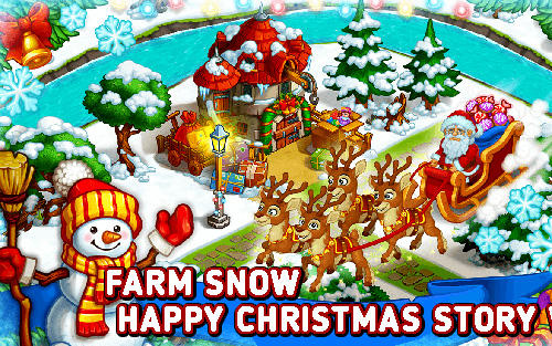 Ladda ner Farm snow: Happy Christmas story with toys and Santa: Android  spel till mobilen och surfplatta.