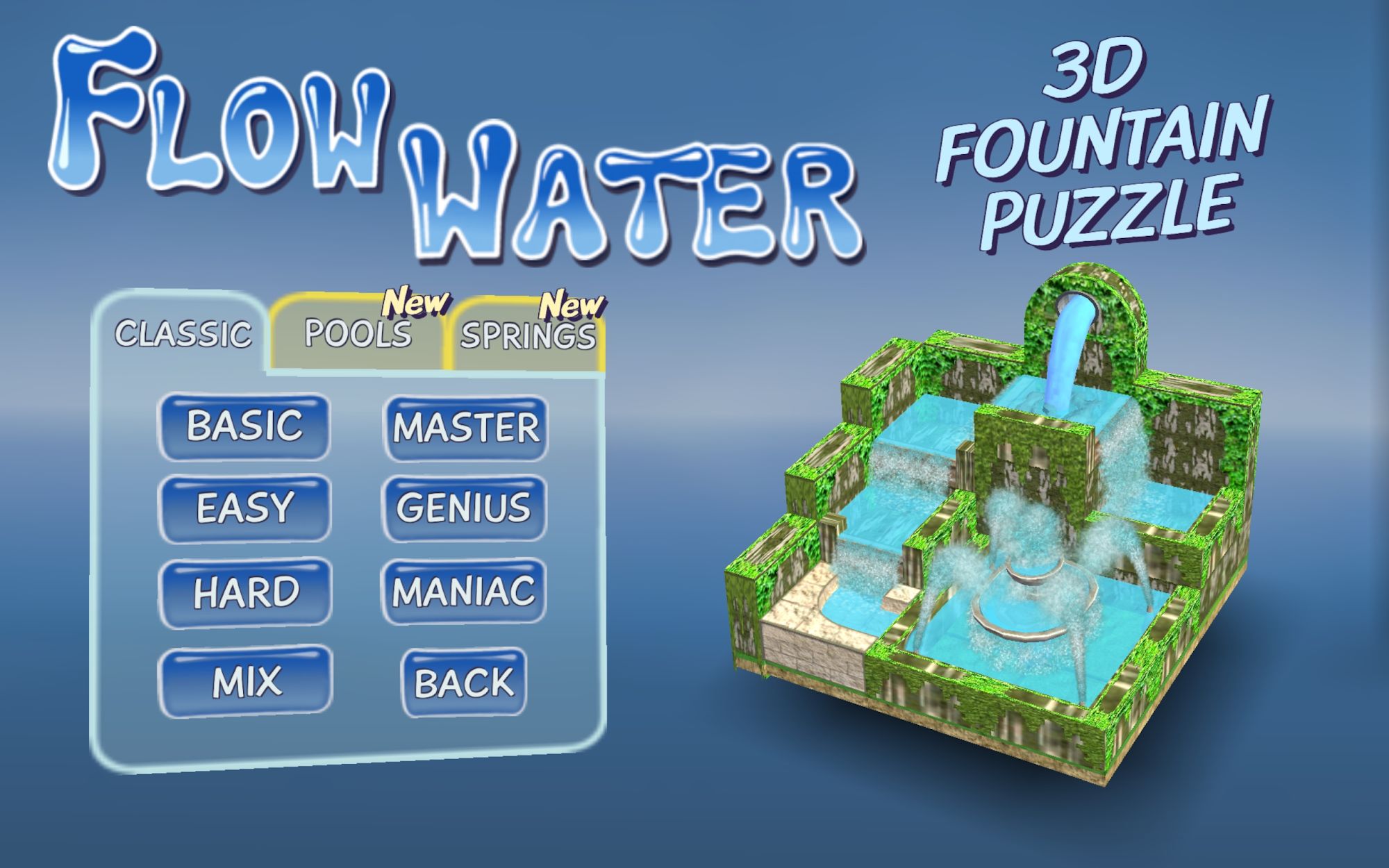 Ladda ner Flow Water Fountain 3D Puzzle: Android Puzzle spel till mobilen och surfplatta.