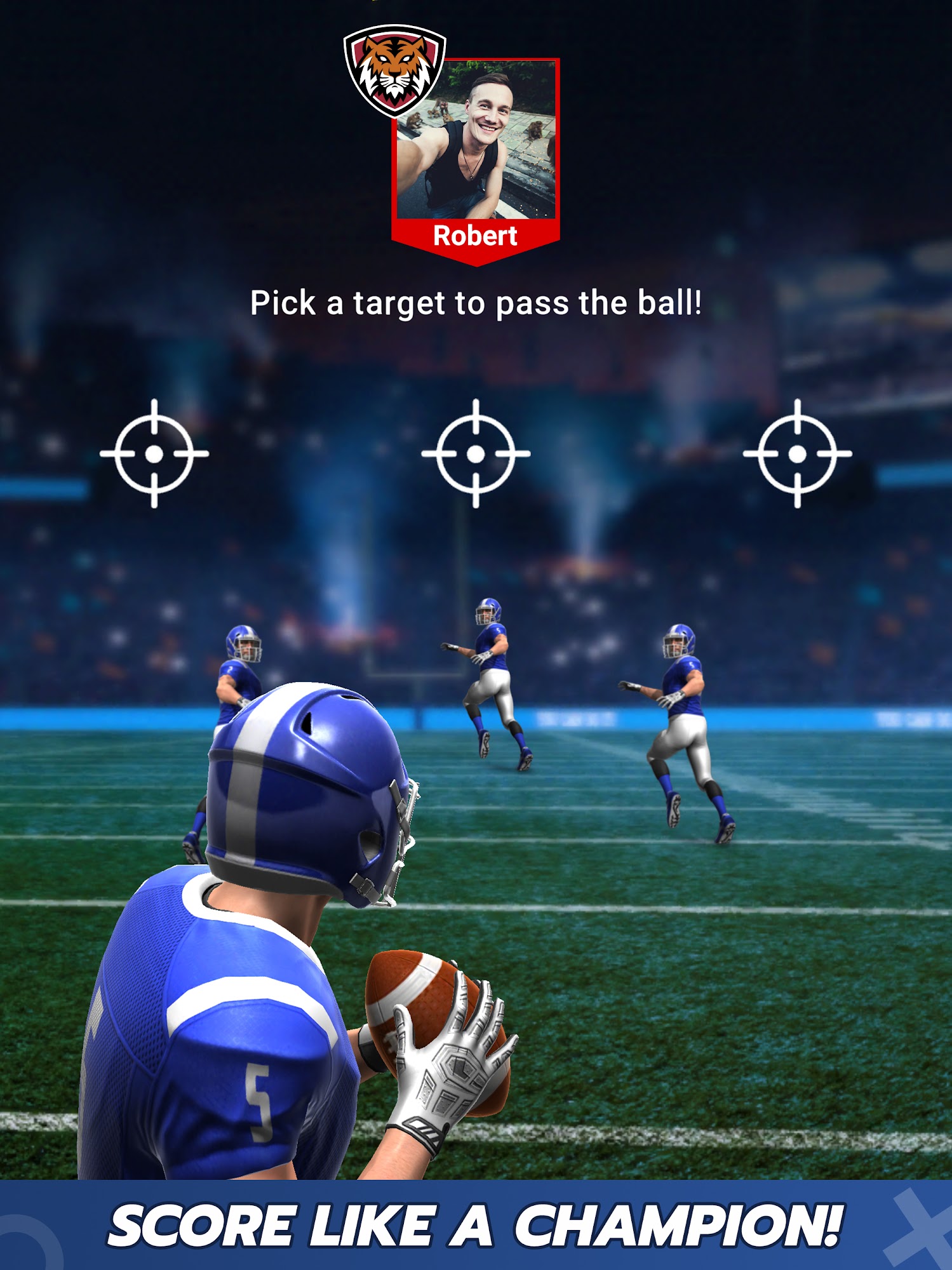 Ladda ner Football Battle - Touchdown!: Android American football spel till mobilen och surfplatta.
