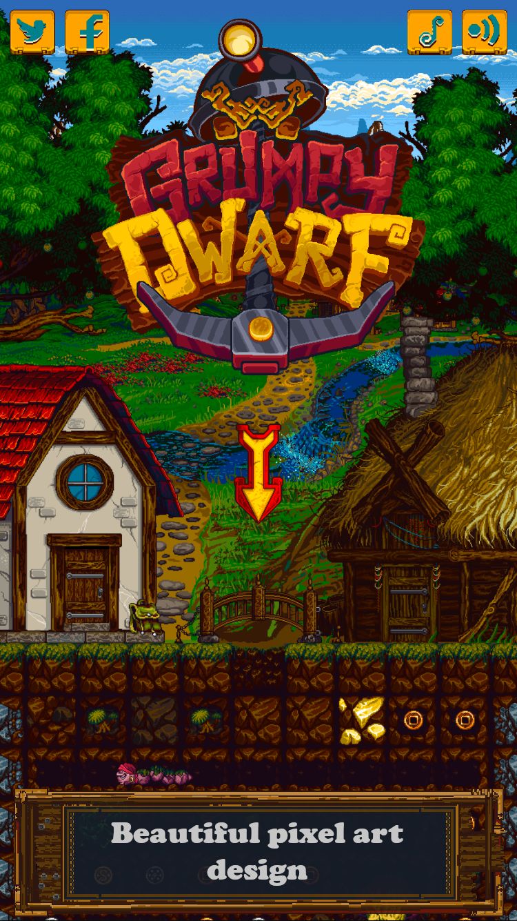 Ladda ner Grumpy Dwarf: Android Diggers spel till mobilen och surfplatta.