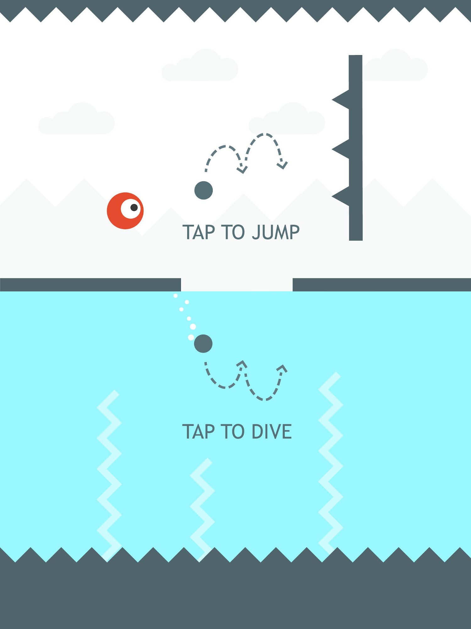Ladda ner Hop Hop Hop Underwater: Android Arkadspel spel till mobilen och surfplatta.