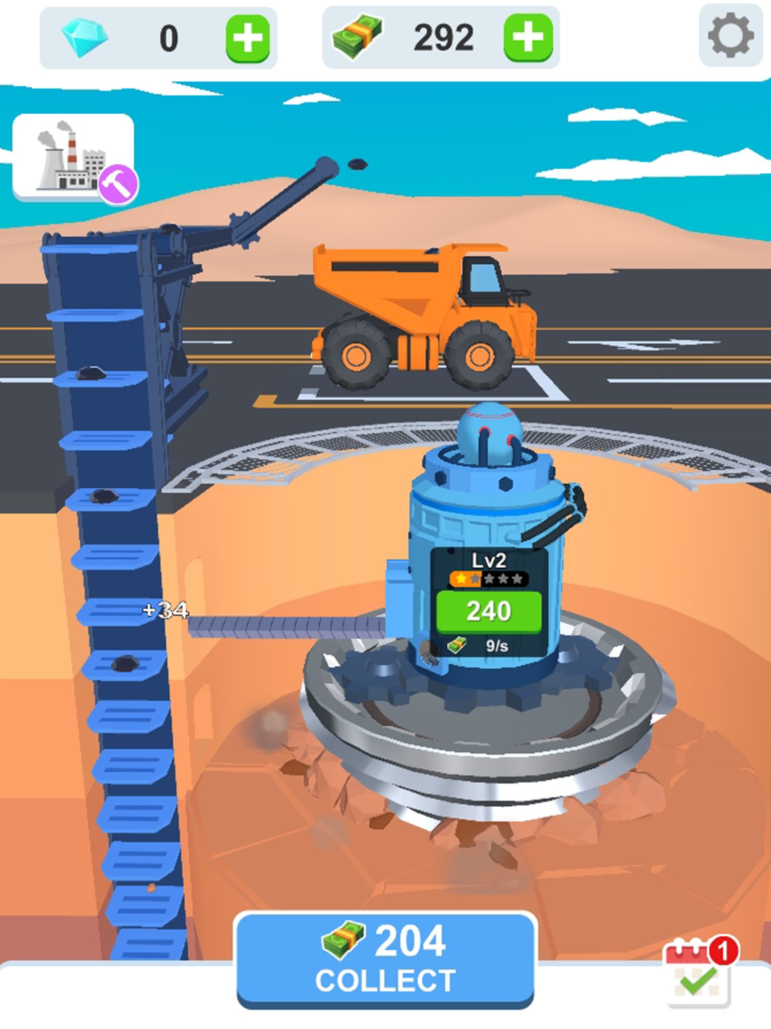 Ladda ner Idle Dig Factory: Android Easy spel till mobilen och surfplatta.