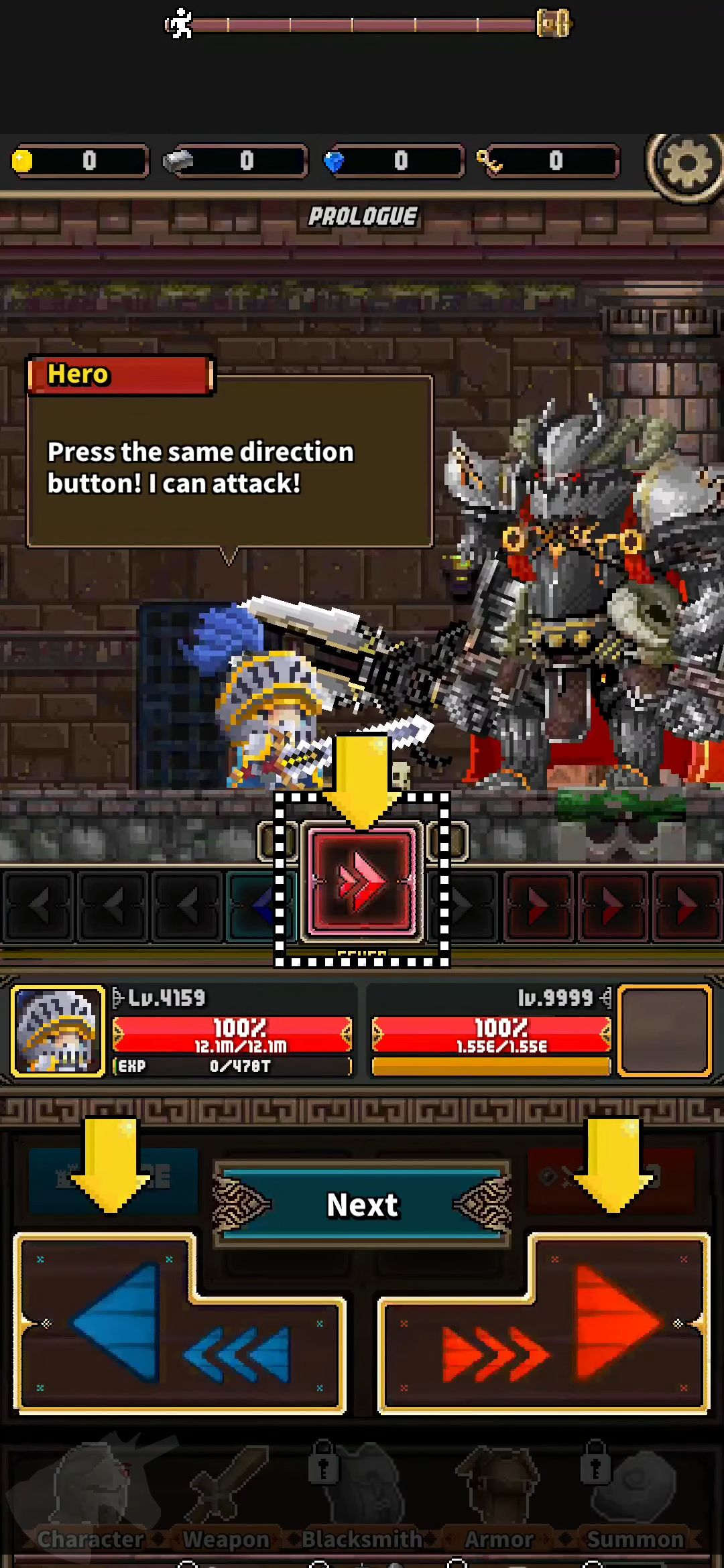 Ladda ner Kingdom Warrior - IDLE RPG: Android Pixel art spel till mobilen och surfplatta.