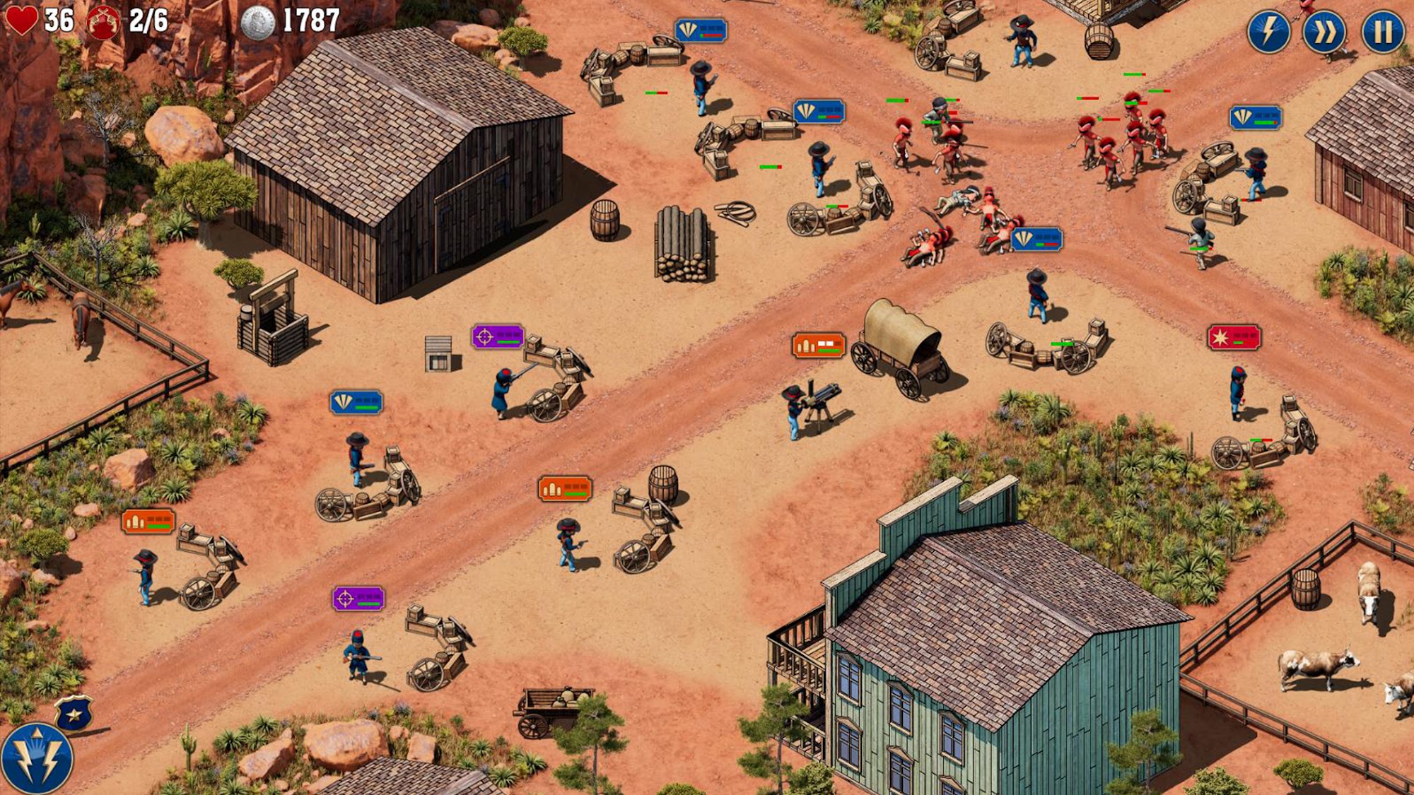 Ladda ner Lawless West: Android Strategispel spel till mobilen och surfplatta.