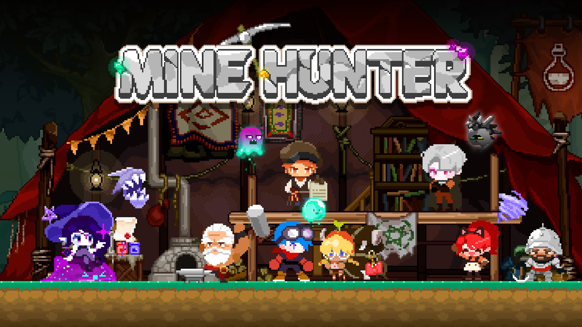 Ladda ner Mine Hunter: Pixel Rogue RPG: Android Platformer spel till mobilen och surfplatta.