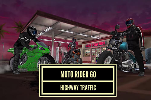 Moto rider go: Highway traffic