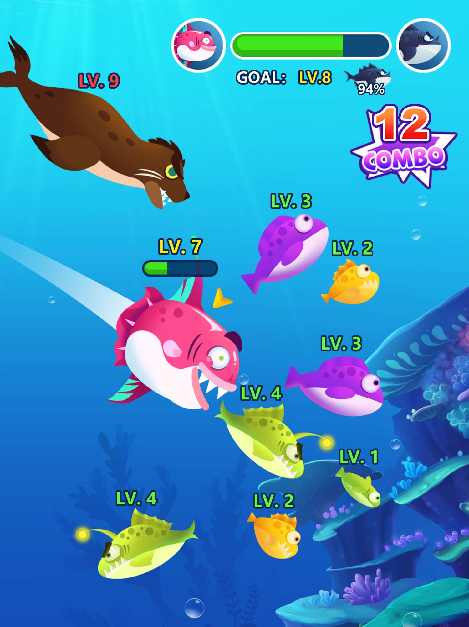 Ladda ner Ocean Domination - Fish.IO: Android-spel till mobilen och surfplatta.