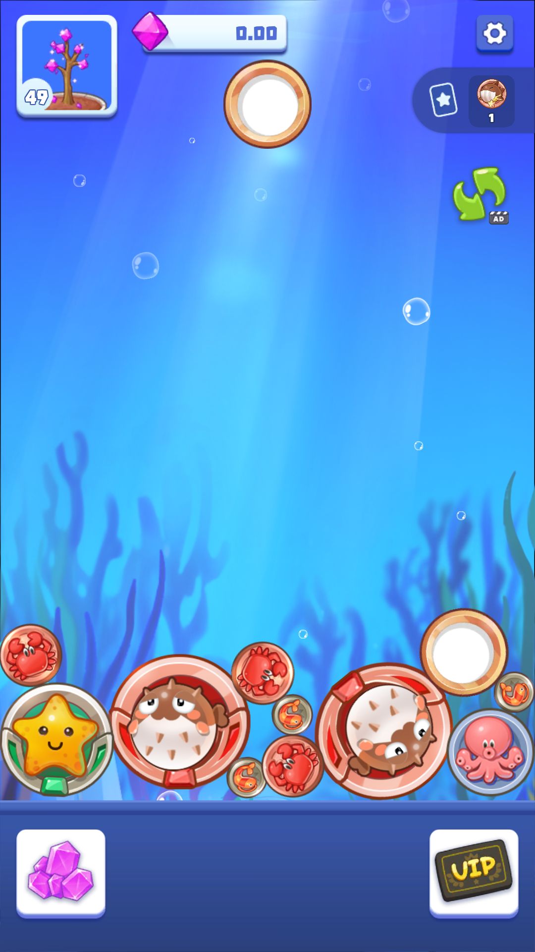 Ladda ner Ocean Merge: Gather Gem: Android Puzzle spel till mobilen och surfplatta.