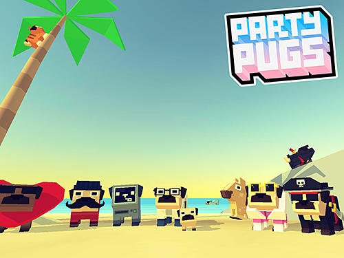 Ladda ner Party pugs: Beach puzzle go!: Android Puzzle spel till mobilen och surfplatta.