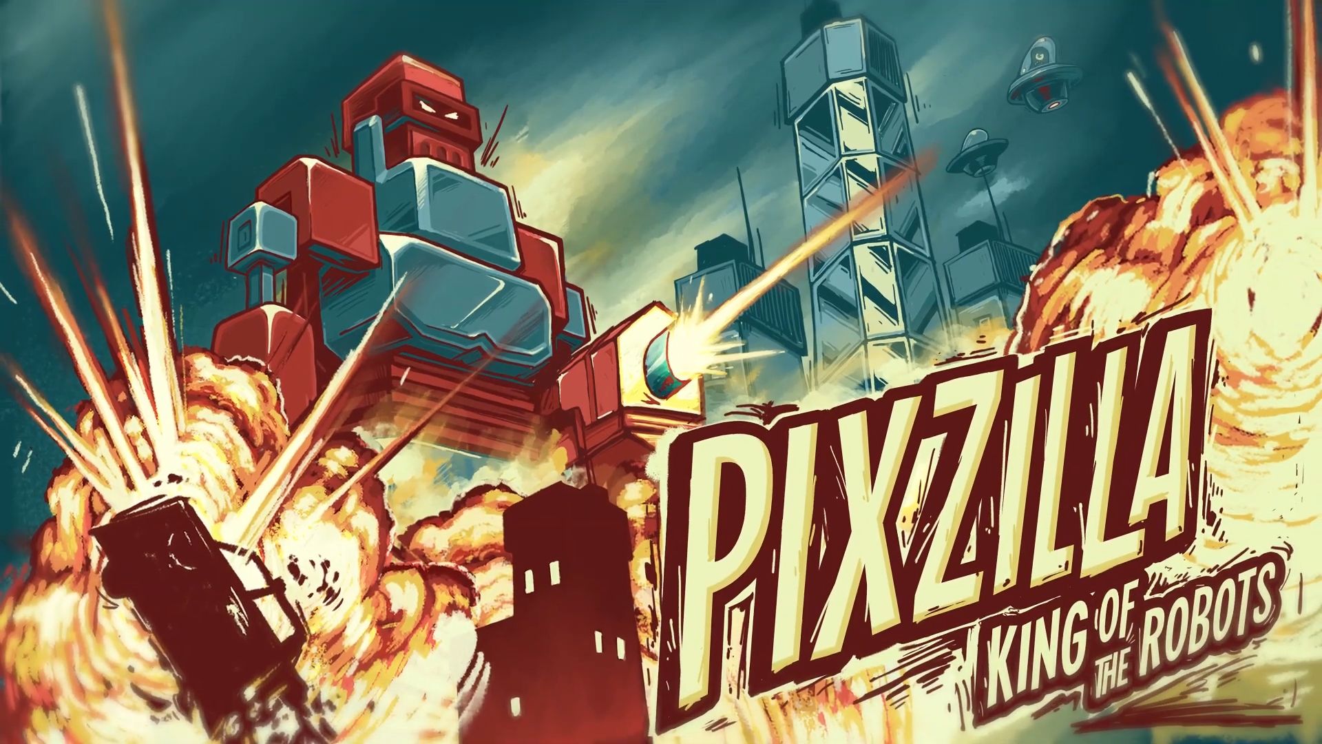 Ladda ner Pixzilla / King of the Robots: Android  spel till mobilen och surfplatta.