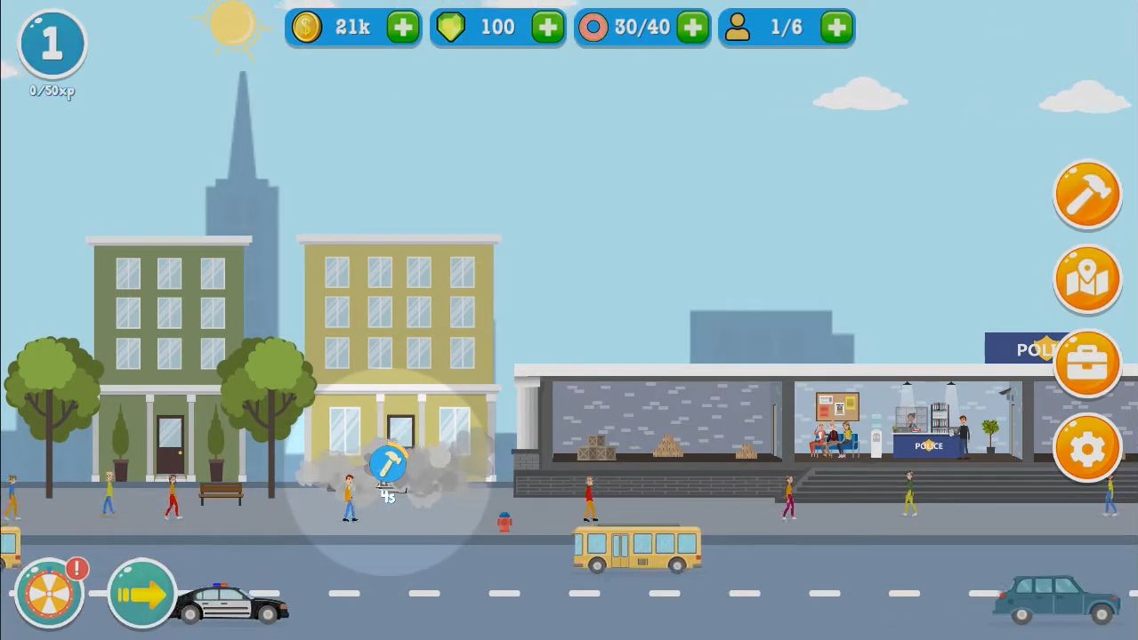 Ladda ner Police Inc: Tycoon police station builder cop game: Android Management spel till mobilen och surfplatta.