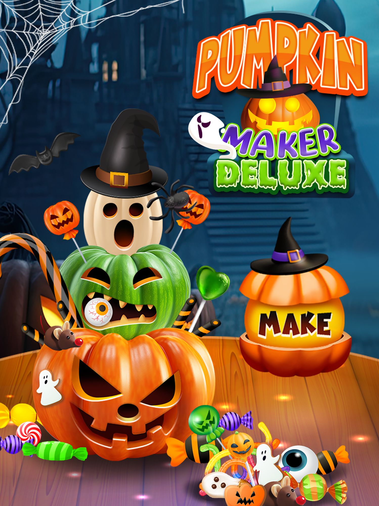 Ladda ner Pumpkin Maker Halloween Fun: Android For kids spel till mobilen och surfplatta.