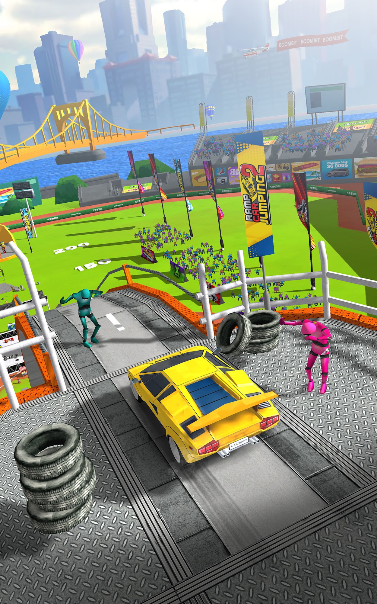 Ladda ner Ramp Car Jumping 2: Android Physics spel till mobilen och surfplatta.