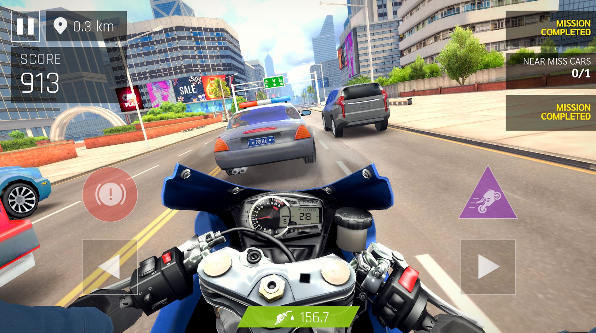 Ladda ner Real Moto Rider: Traffic Race: Android Racing spel till mobilen och surfplatta.