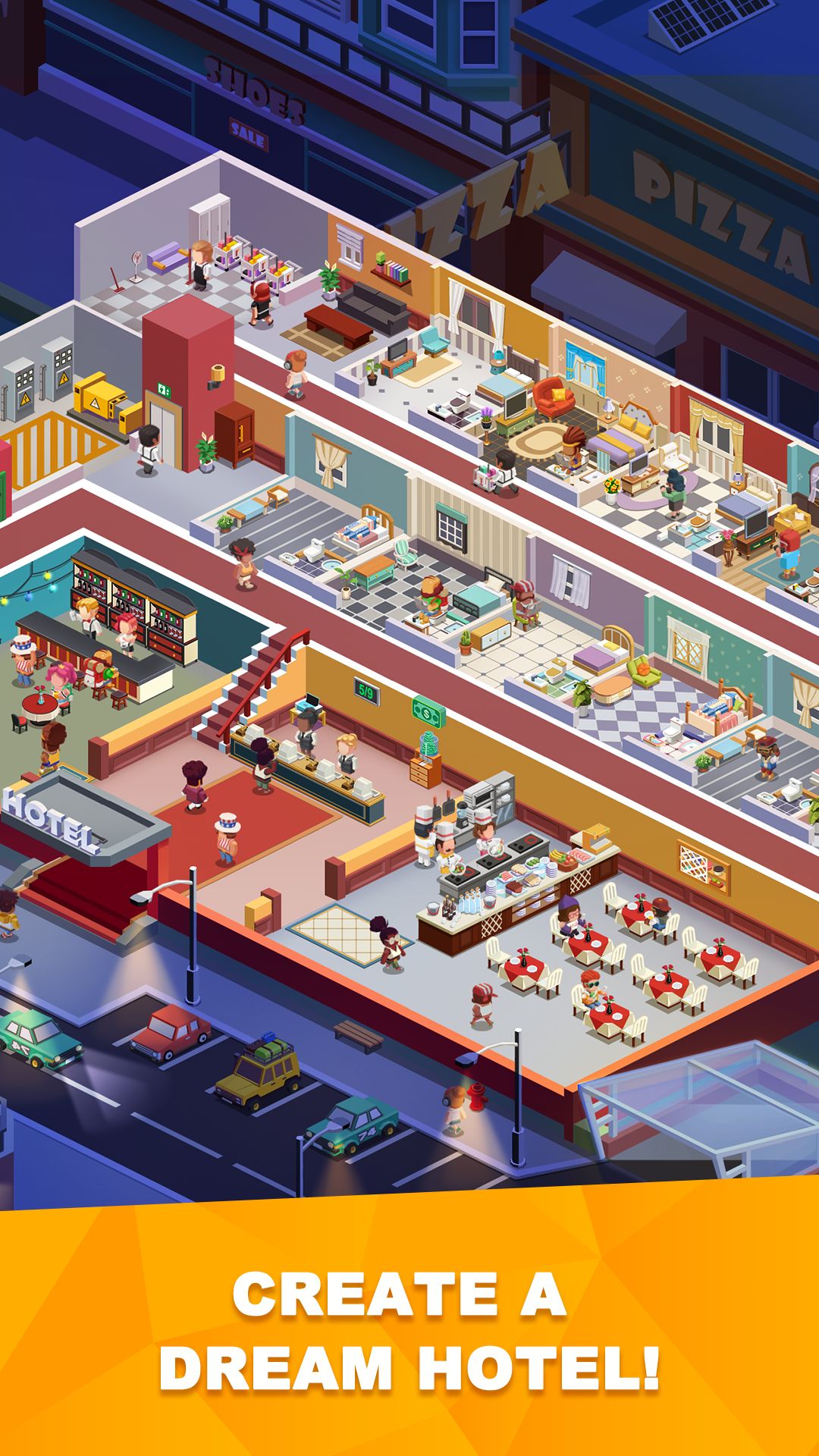 Ladda ner Sim Hotel Tycoon: Tycoon Games: Android Management spel till mobilen och surfplatta.