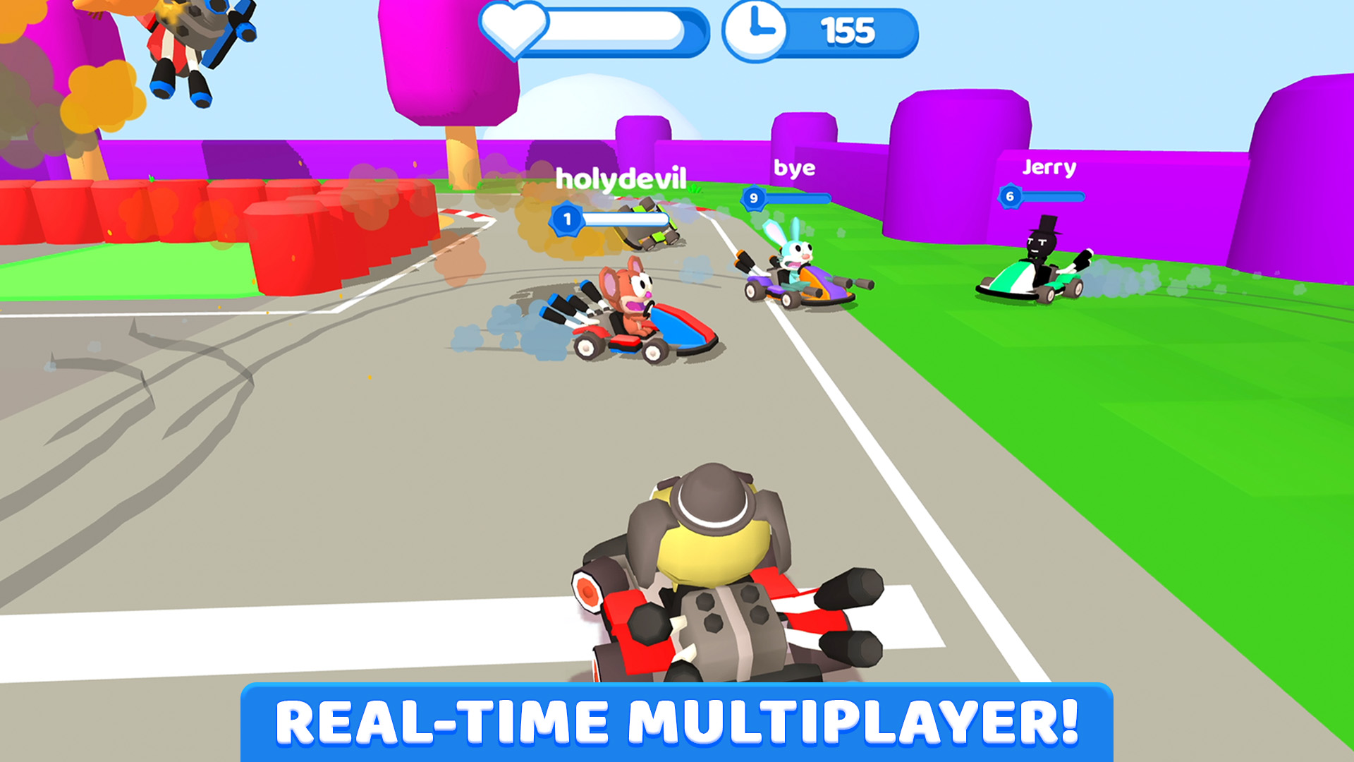 Ladda ner SmashKarts.io: Android Racing spel till mobilen och surfplatta.
