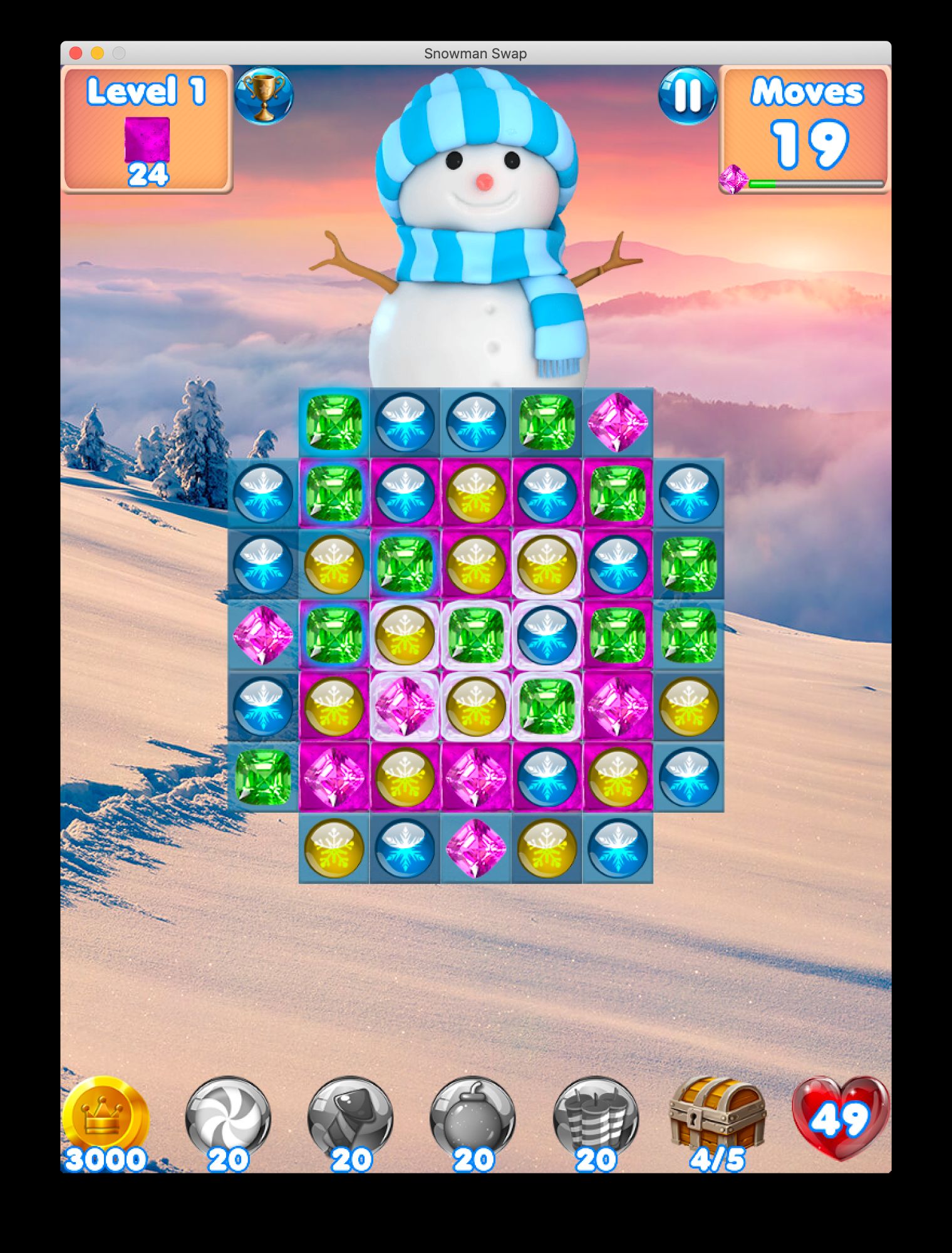 Ladda ner Snowman Swap - match 3 games and Christmas Games: Android Match 3 spel till mobilen och surfplatta.