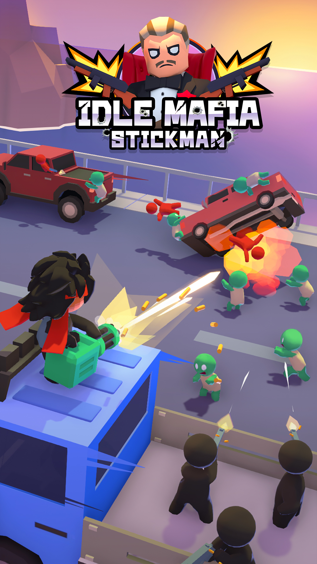 Ladda ner Stickman: Idle Mafia: Android Shooter spel till mobilen och surfplatta.