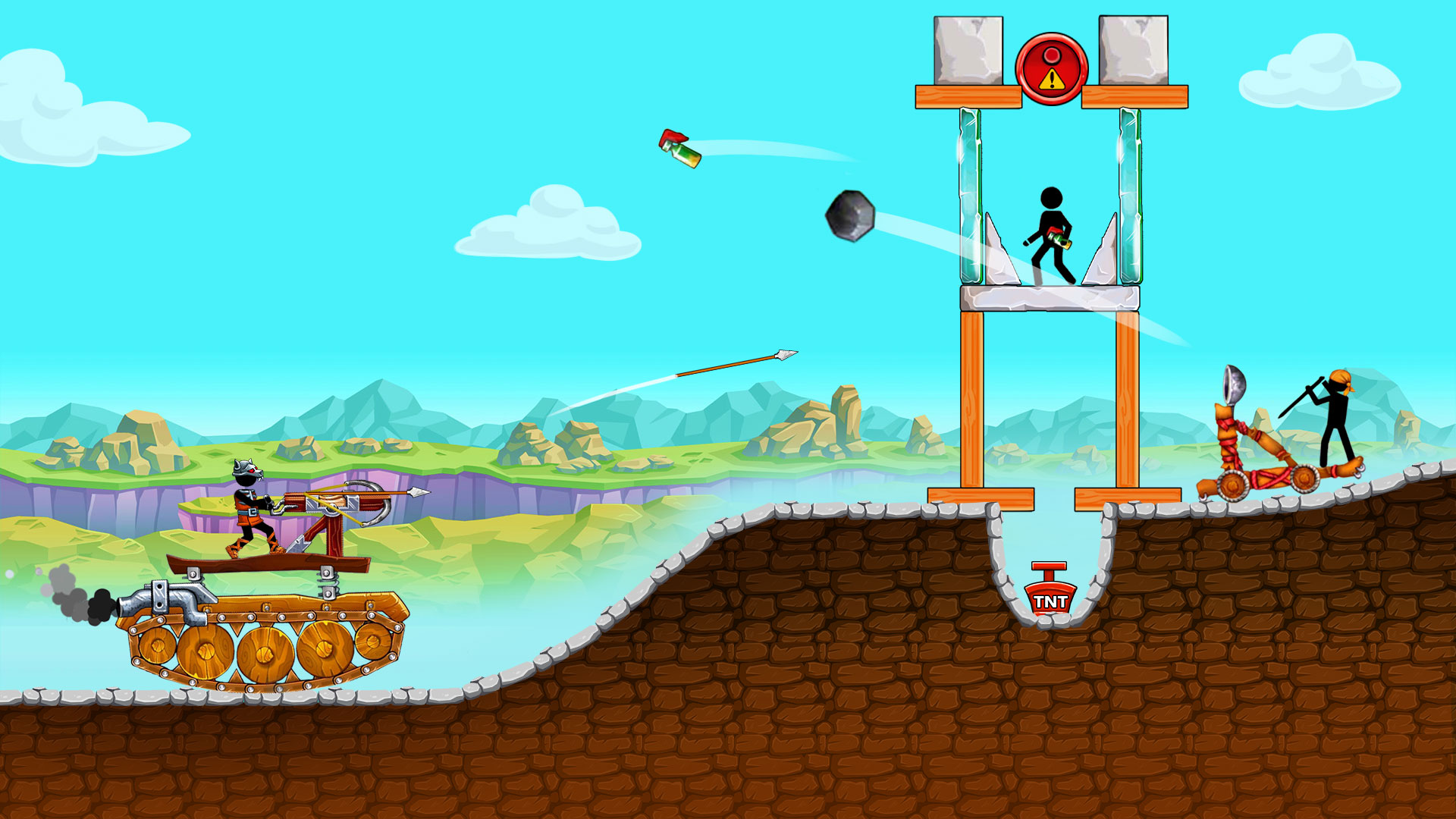 Ladda ner The Tank: Stick pocket hill: Android Physics spel till mobilen och surfplatta.