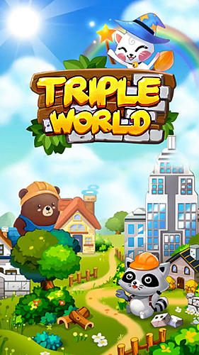 Ladda ner Triple world: Animal friends build garden city: Android Puzzle spel till mobilen och surfplatta.