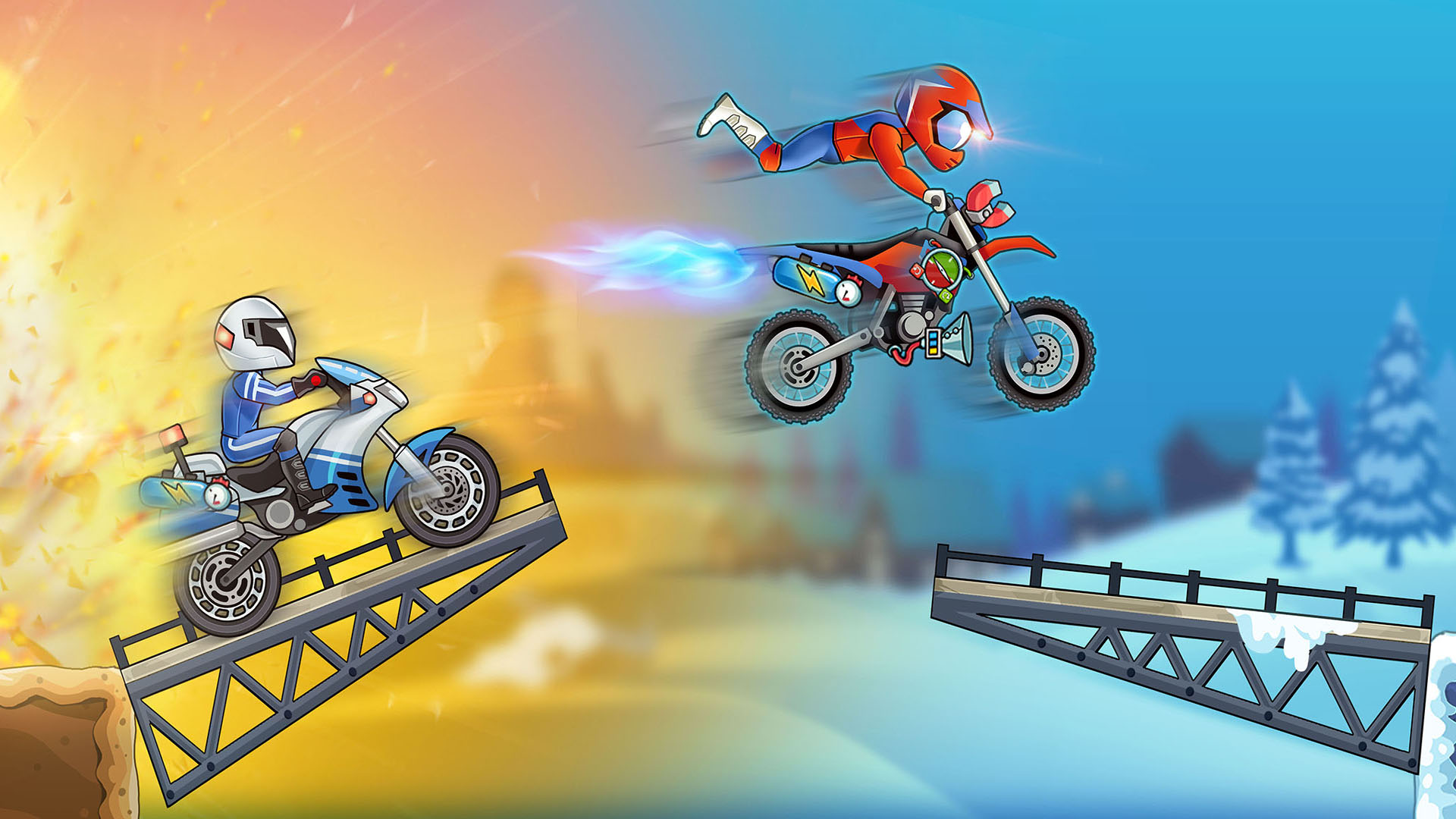 Ladda ner Turbo Bike: Extreme Racing: Android Physics spel till mobilen och surfplatta.