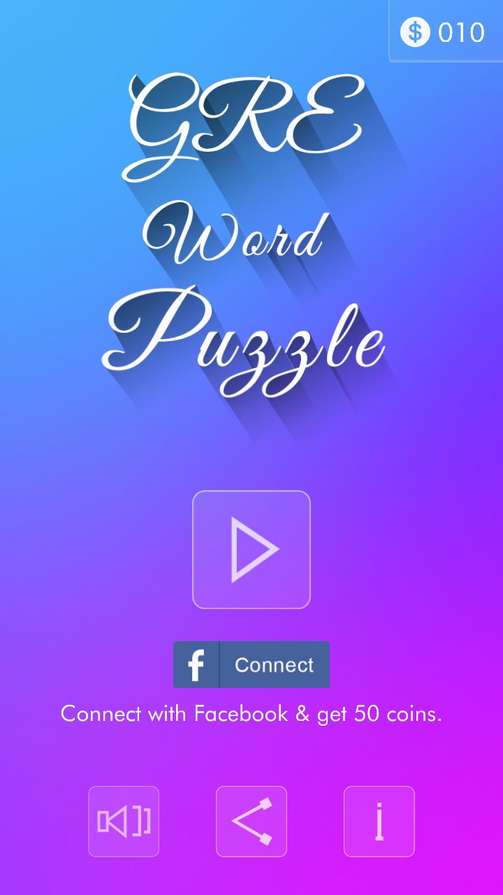 Ladda ner Word Game for GRE Students: Android Logikspel spel till mobilen och surfplatta.