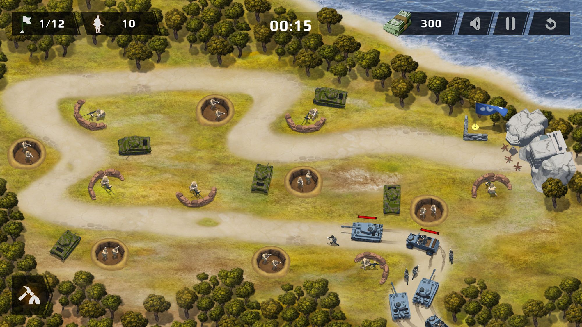 Ladda ner WWII Defense: RTS Army TD game på Android A.n.d.r.o.i.d. .5...0. .a.n.d. .m.o.r.e gratis.
