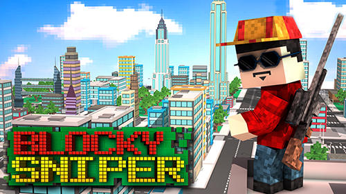 Ladda ner Blocky city sniper 3D: Android Sniper spel till mobilen och surfplatta.