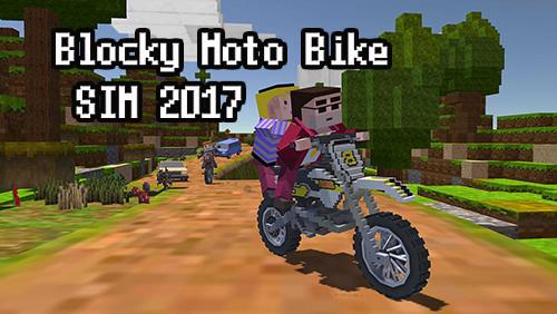 Ladda ner Blocky moto bike sim 2017: Android Pixel art spel till mobilen och surfplatta.