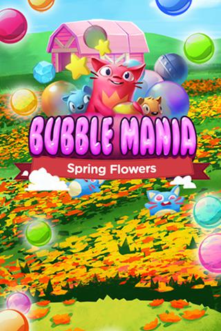 Ladda ner Bubble mania: Spring flowers: Android For kids spel till mobilen och surfplatta.