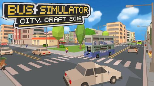 Ladda ner Bus simulator: City craft 2016: Android Pixel art spel till mobilen och surfplatta.