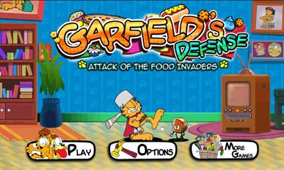 Ladda ner Garfields Defense Attack of the Food Invaders: Android Strategispel spel till mobilen och surfplatta.