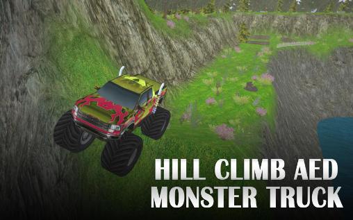 Ladda ner Hill climb AED monster truck: Android Hill racing spel till mobilen och surfplatta.