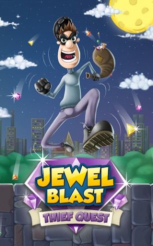 Ladda ner Jewel blast: Thief quest. Diamond blast: Game three in a row på Android 4.2.2 gratis.