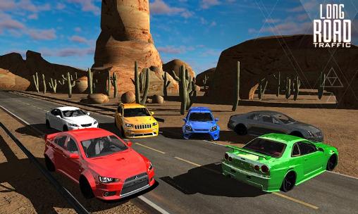 Ladda ner Long road traffic racing 3D: Android Racing spel till mobilen och surfplatta.