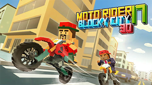 Ladda ner Moto rider 3D: Blocky city 17: Android Pixel art spel till mobilen och surfplatta.