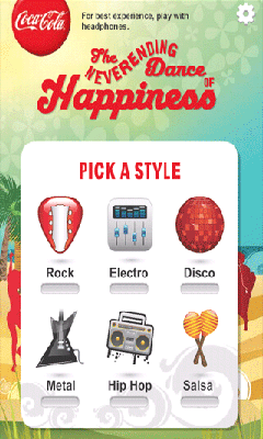 Ladda ner Neverending Dance of Happiness (Coca - Cola) på Android 2.2 gratis.