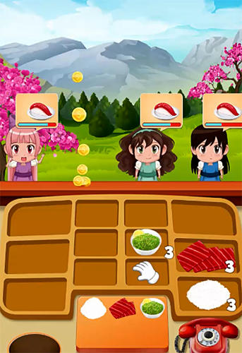 Sushi restaurant craze: Japanese chef cooking game